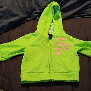 Faded glory lime green zip up